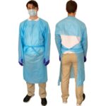PE THUMB LOOP ISOLATION GOWNS, BLUE UNIVERSAL