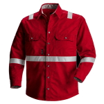 RW NON-FR VENTED SHIRT STRIPING RED